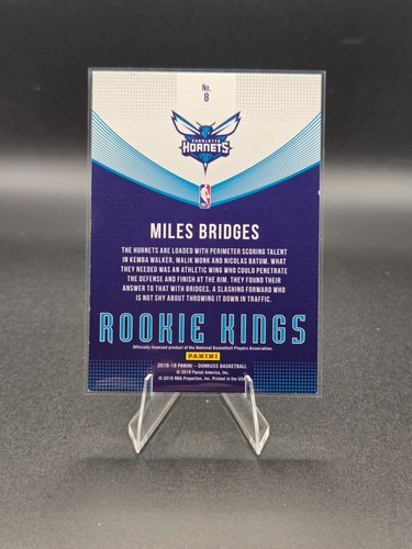 2018-19 Donruss Miles Bridges Rookie Kings #8 Charlotte Hornets RC Insert - Picture 2 of 2