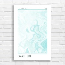Soft Pastel Gradient Teal Canvas Print Large Picture Wall Art