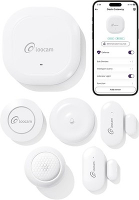 Loocam Smart Home Alarmanlage 6 Stück Kit Zigbee Verbindung App Steuerung