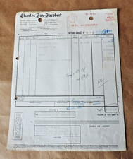 Invoice/letter Grands Vins D'alasce Charles Jux Jacobert colmar (Ht-Rh) 1955