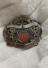 Men's Western Eagle Metal Belt Buckle 1987 200th Anniversary Limited No. 55692