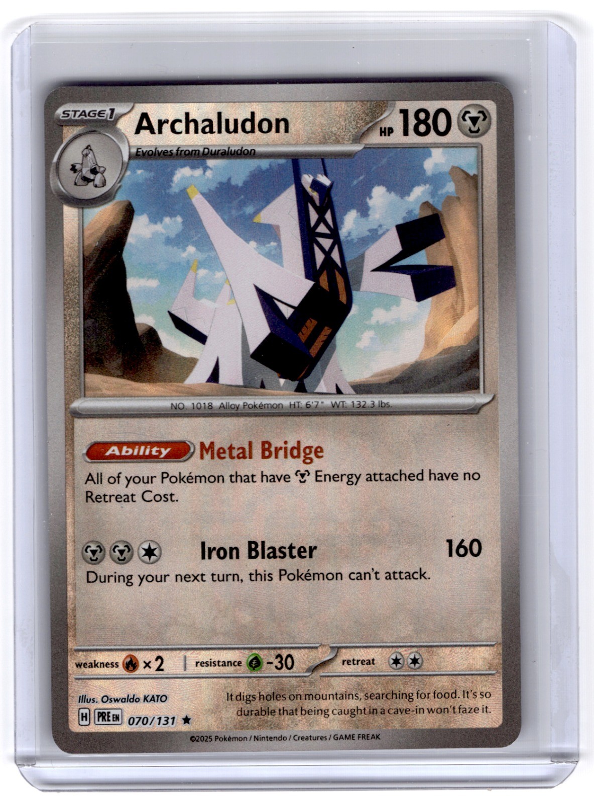 Archaludon (Master Ball Pattern) 070/131 Holo Rare SV: Prismatic Evolutions NM