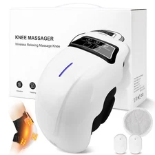 Knee Massager Cordless Heat Vibration Infrared Therapy Pain Relief LED Light