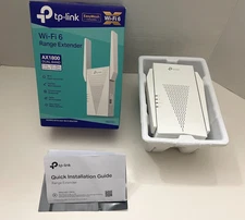-Open Box- TP-Link AX1800 Dual Band Wi-Fi 6 Range Extender 2.4/5 GHz RE615X