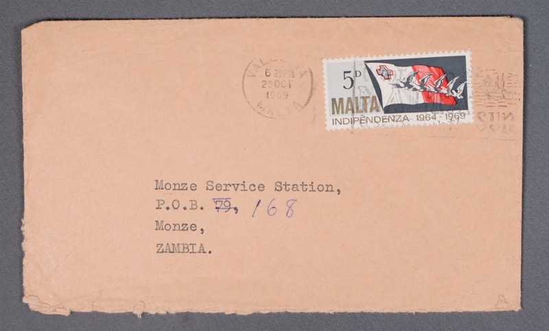 MayfairStamps Malta 1969 Independence Anniversary to Monze Zambia Cover aaz_4198