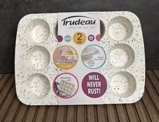 New Trudeau Structure Silicone 12 Muffin Pan 2 pack BPA Free Cupcake Mold