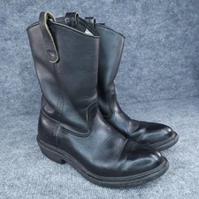 Vintage Red Wing Boots Mens Size 8.5D Black Leather Pull On Pecos 1094 Made USA