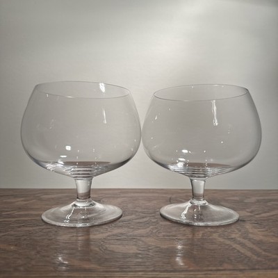 VTG Moser Big Bertha Brandy Snifters 5.25  1950 s SET OF TWO