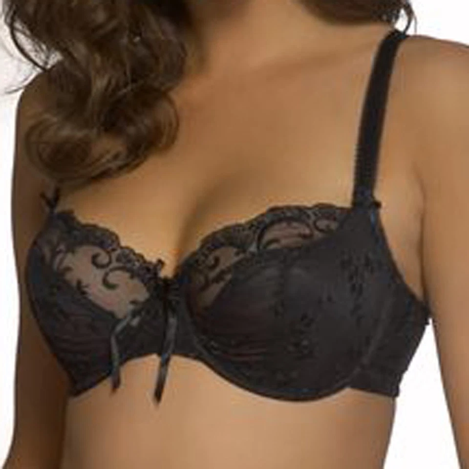 Sujetador Balconnet Además Panache Superbra Confetti Marfil o Negro G H J - Imagen 4 de 4