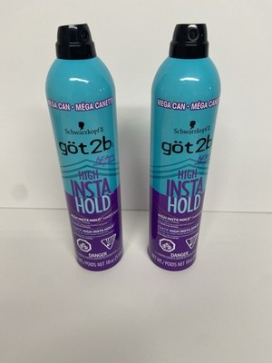 TWO Schwarzkopf got2b HIGH INSTA HOLD Hairspray 24HR Hold 18 oz Fast Drying New
