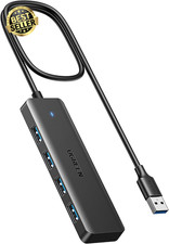 USB Hub, 4 Ports Type a Splitter Ultra-Slim USB 3.0 Expander Multiport Adapter f