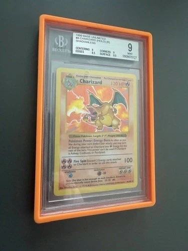 1999 Pokémon Charizard Shadowless Holo #4 BGS 9 Mint Base Set Rare