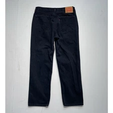 Vtg Y2K LEVIS 550 Dark Black Relaxed Denim Mens Jeans / Tag W33 L30 / Mexico