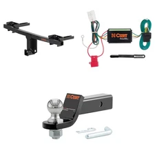 CURT Trailer Tow Hitch Package With 2in Receiver, Wiring, 45036 Ball Mount 13459