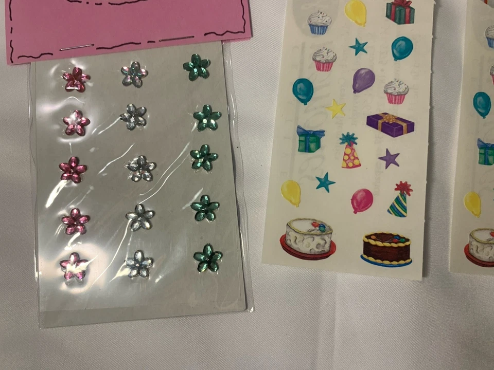 Vintage Stickers 80’s 90’s Rare Grossman Birthday Confetti Party Me & My Close - Image 4 of 4