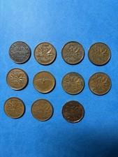 Canada- 1928-1982  Lot of 11 One Cent Coins