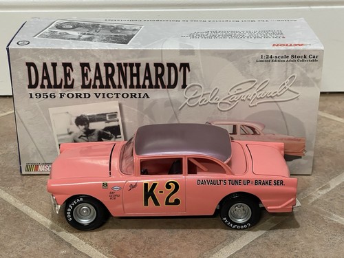 1956 Dale Earnhardt K2 K-2 Ford Victoria Pink W/ Purple Roof NASCAR Action 1/24 - Picture 3 of 17