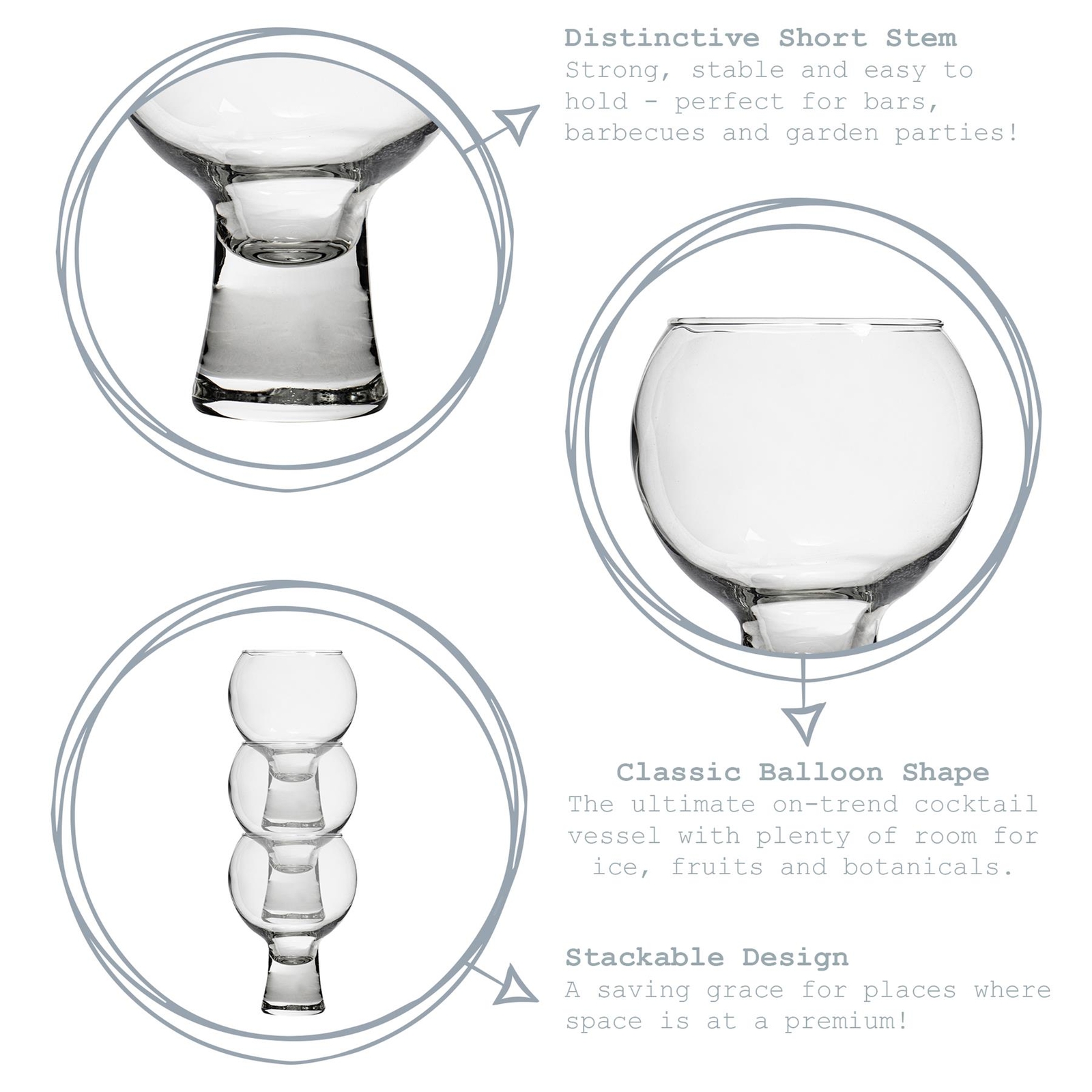 iStyle My Home 2x Ikonic Lordship Gin Glasses Short Stem Spanish