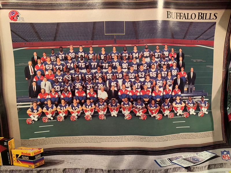 Vintage -1991 Buffalo Bills Team Kodak Photo/Poster . Super Bowl! HOF Tasker?