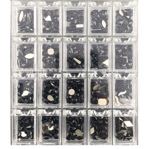 Nagel Strass Set Flatback 240 Stck. Legierung Charms Glas Schmuck Nagel Kristall Box - Bild 28 von 68