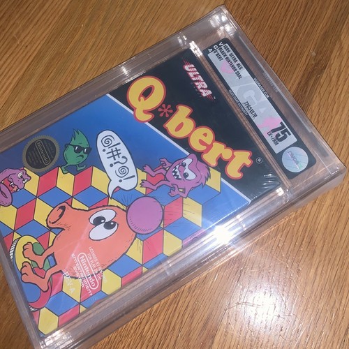 Brand New 1989 Q*Bert Qbert NES Factory Sealed H-Seam Game VGA 75 Graded - Picture 6 of 6