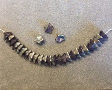 Czech Glass Trumpet Bell Flower beads Vitrail Tanzanite
