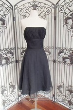 SR180 MORI LEE 735 SZ 11/12 $175  STRAPLESS BLACK PARTY COCKTAIL DRESS $175