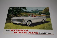 1962 Hillman Super Minx Convertible Factory Brochure, Original #1