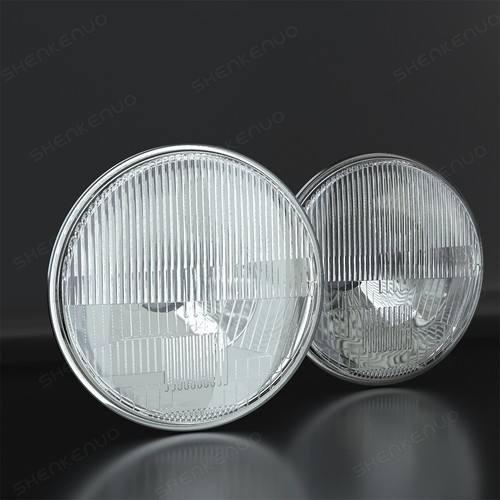7" DOMED LENS CLASSIC CAR SEALED BEAM HEADLAMPS HEADLIGHTS LED H4 CONVERSION KIT - Picture 15 of 17