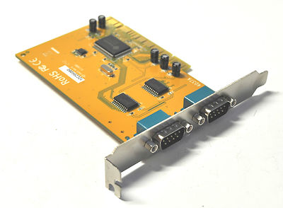 RS-232 Dual Serial Port FCC H9MSER40XX, PCI Twin Card RS232, RoHS 12C204060