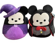 Squishmallows Disney Vampire Mickey Witch Minnie Mouse Set Halloween