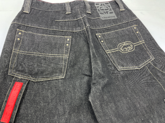 Ecko Unltd jeans, shiny, silver metallic vintage baggy pants Ecko Unltd jeans, shiny, silver metallic vintage baggy pants