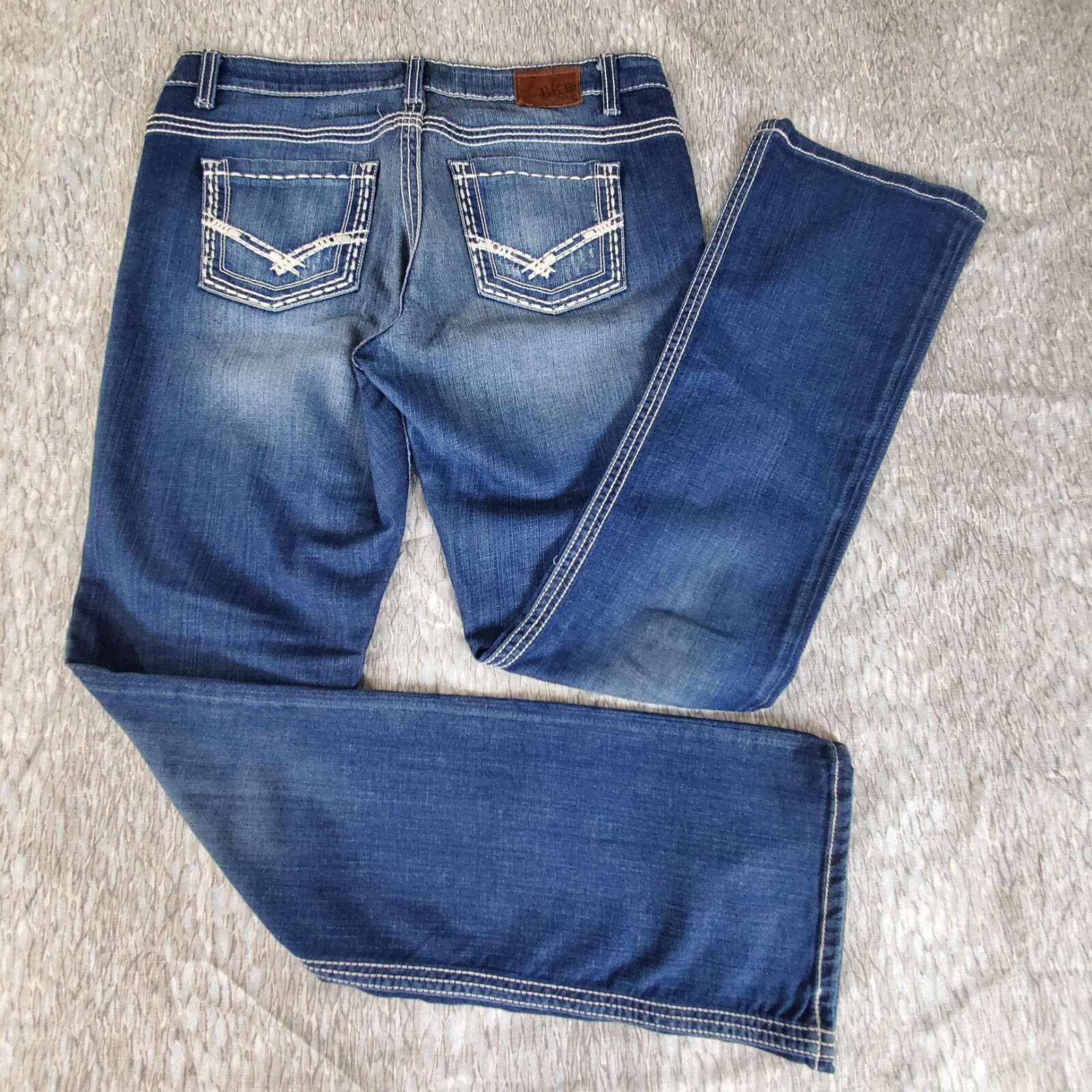 Buckle Jeans Womens 31L Payton Blue Denim 5 Pocket Embroidered 36x31.5