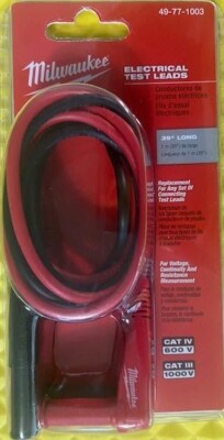 Milwaukee 49-77-1003 Electrical Test Leads - Durable & Easy To Use Multimeter Leads