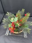 Emsa WGermany Lattice Basket Christmas Centerpiece w/frog Insert & Plants VTG — photo 6