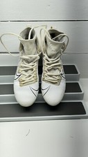 Nike Alpha Huarache 7 Elite Lacrosse LAX Mens 7 White Navy CJ0224-112