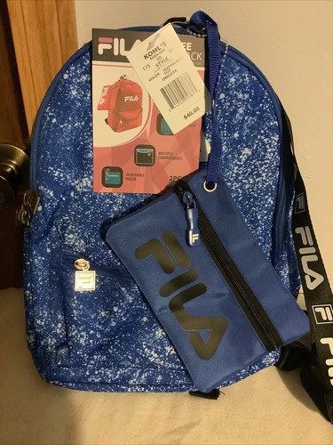Fila Mini Backpack, Blue Multi, 2 Piece Set ~Hailee~ NWT $40 - Picture 2 of 5