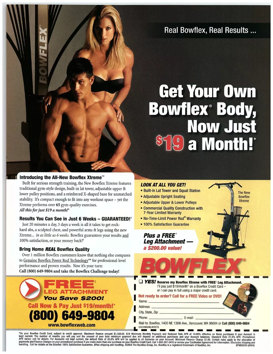 2004 Bowflex Xtreme Print Ad Get Your