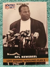 1991 PRO SET RONNIE LOTT #348 LOS ANGELES RAIDERS PLAN B FREE AGENT 