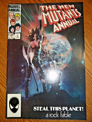 Neu Mutants Jährlich #1 Claremont Schlüssel VF+ 1st Lila Cheney Rock Fable X-Men