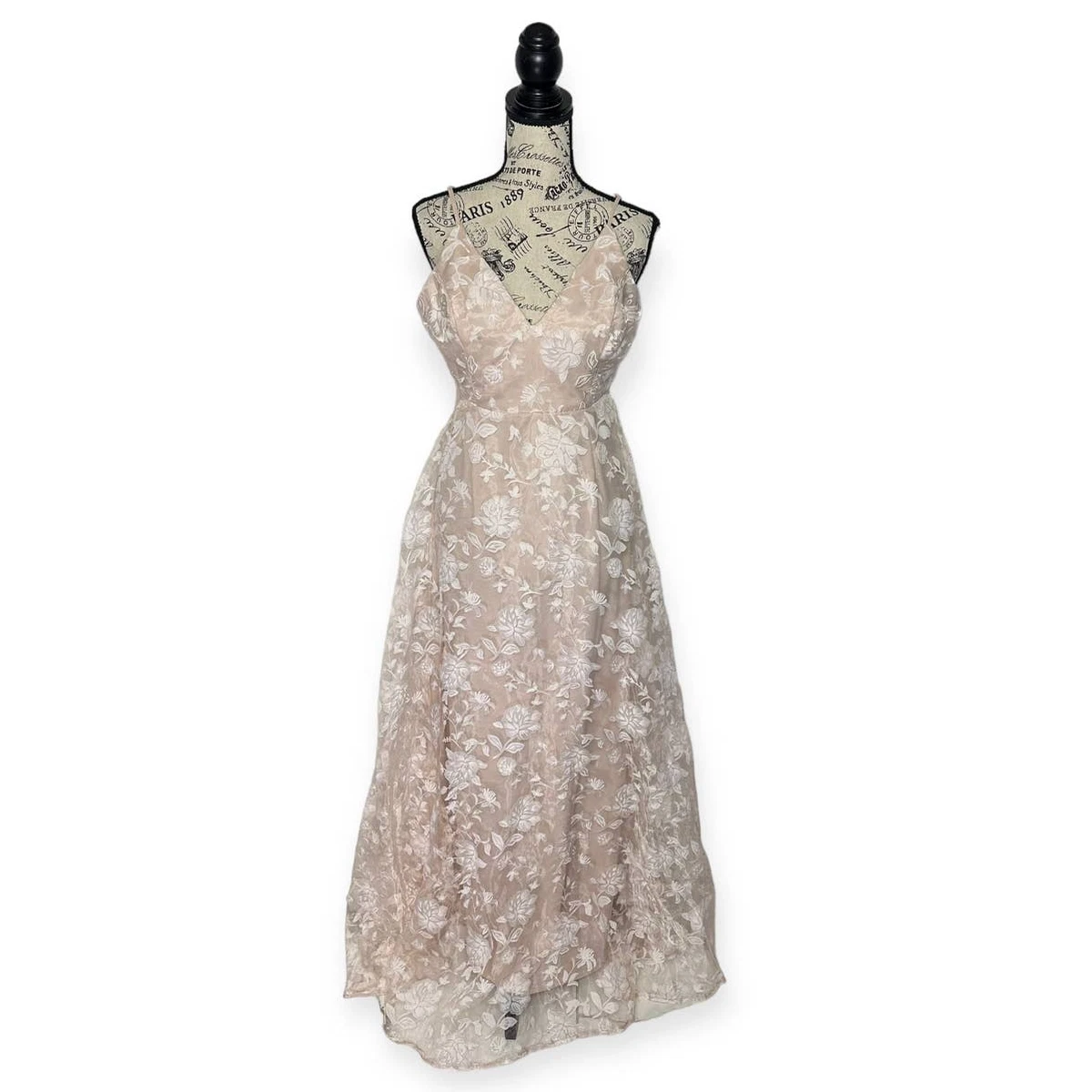 Everlasting romance blush floral maxi best sale dress