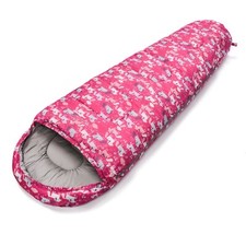 Image of SLEEPING BAG with Backpack Mummy Camping Kids Children Outdoor Garden Warm YMER