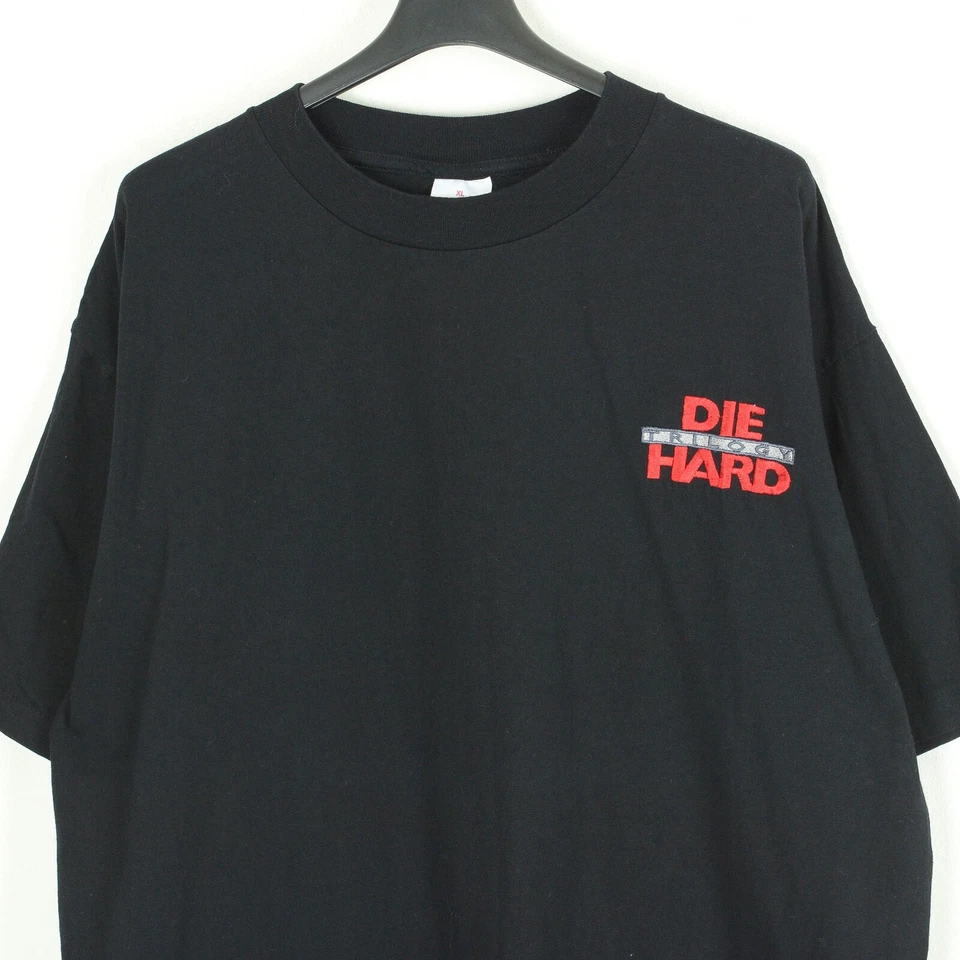 Die Hard Trilogía Hecho En Ee.uu. Bordado Vintage Hombre XL Película Camiseta - Imagen 2 de 4