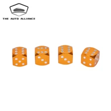 4PCS Metal Dice Wheel Valve Stem Tire Cap Trims For Car Bike Truck Dust Cover
