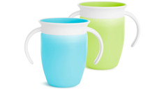 Sippy Cup Trainer Handles 360 Drinking Edge Spill Proof BPA Free Automatic Seal