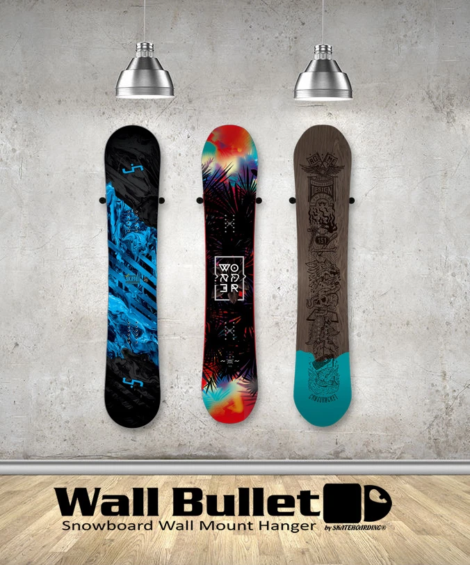 Snowboard wall mount hanger rack Sims Burton Nitro Flow Arbor