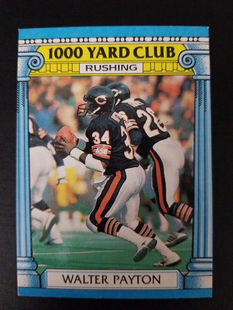 1987 Topps 1000 Yard Club Walter Payton Card 7 EBay