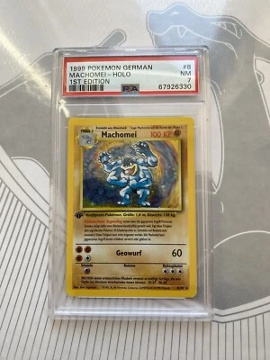 first edition machamp card value PSA 9 MINT main image 1