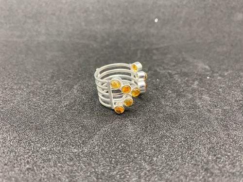 Moda Positano Gioielli - Collezione Zaffiro - Anello Ag 925 con Quarzo Citrino - Foto 4 di 7