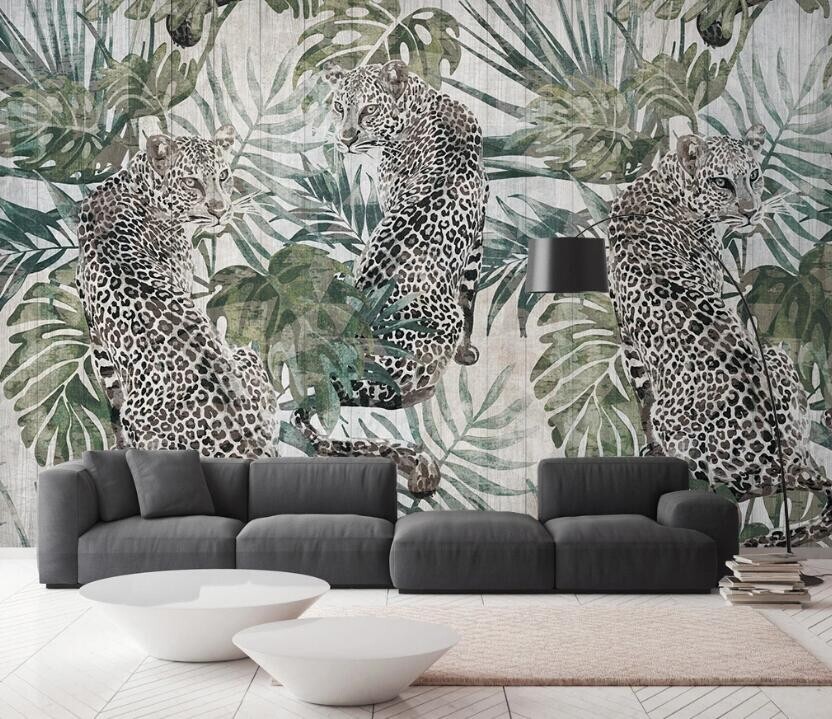 3D Leopard Print ZHUA16142 Wallpaper Wall Murals Removable Self-adhesive Ann 24